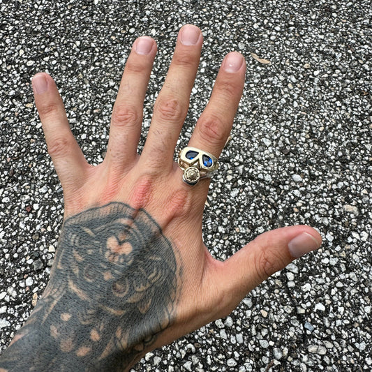 Custom Made 14k Yellow Gold And Sterling Silver Divers Mask Ring By Florida Key’s Jewelery (10)