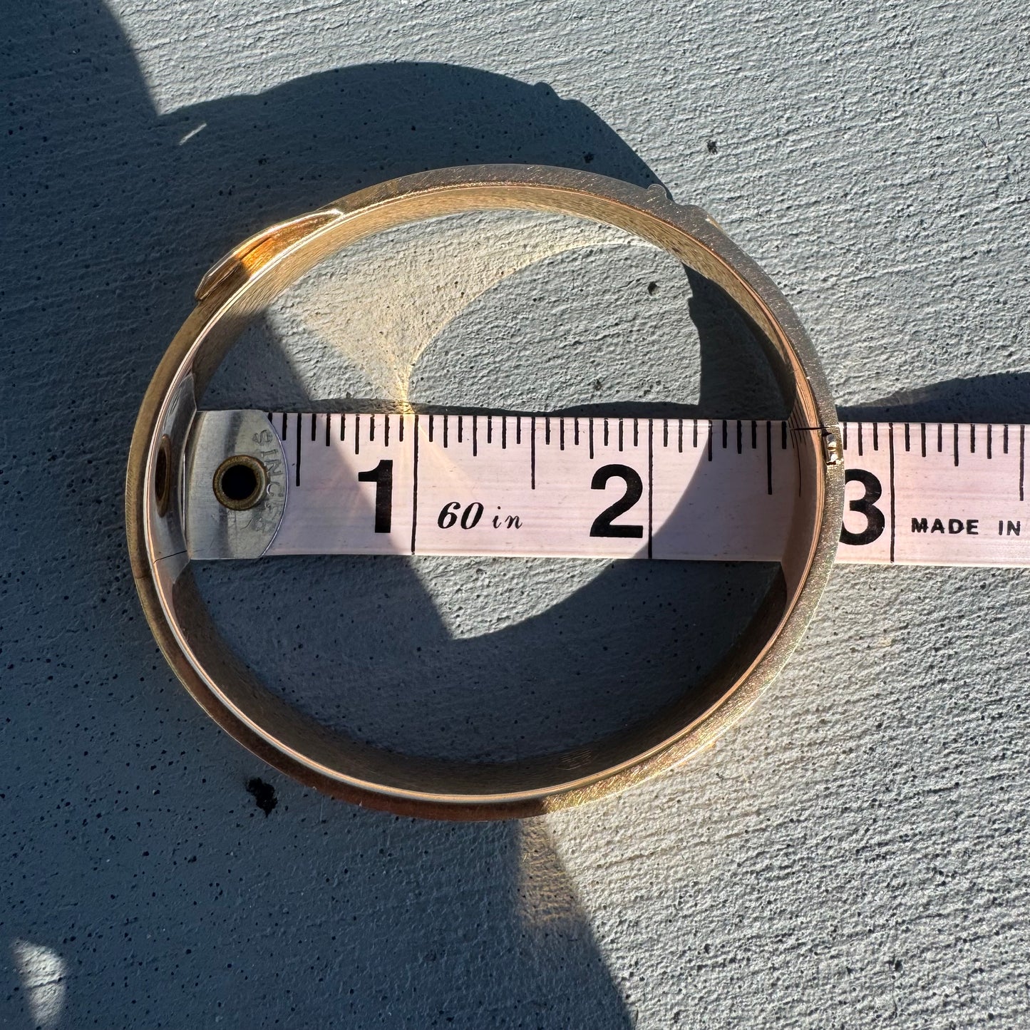 1921 Kaden Bros. 14k Yellow Gold Belt Buckle Bangle Bracelet (7.5”)