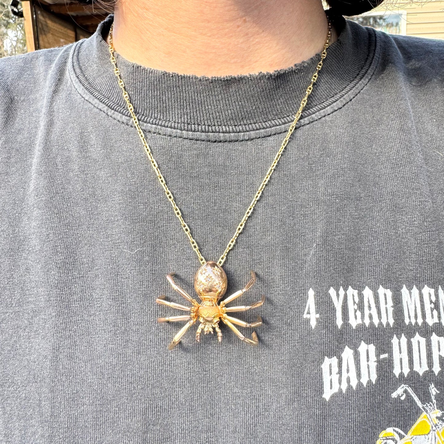 Victorian Solid 18k Gold Natural Rose Cut Diamond And Ruby Large Spider Brooch Pendant