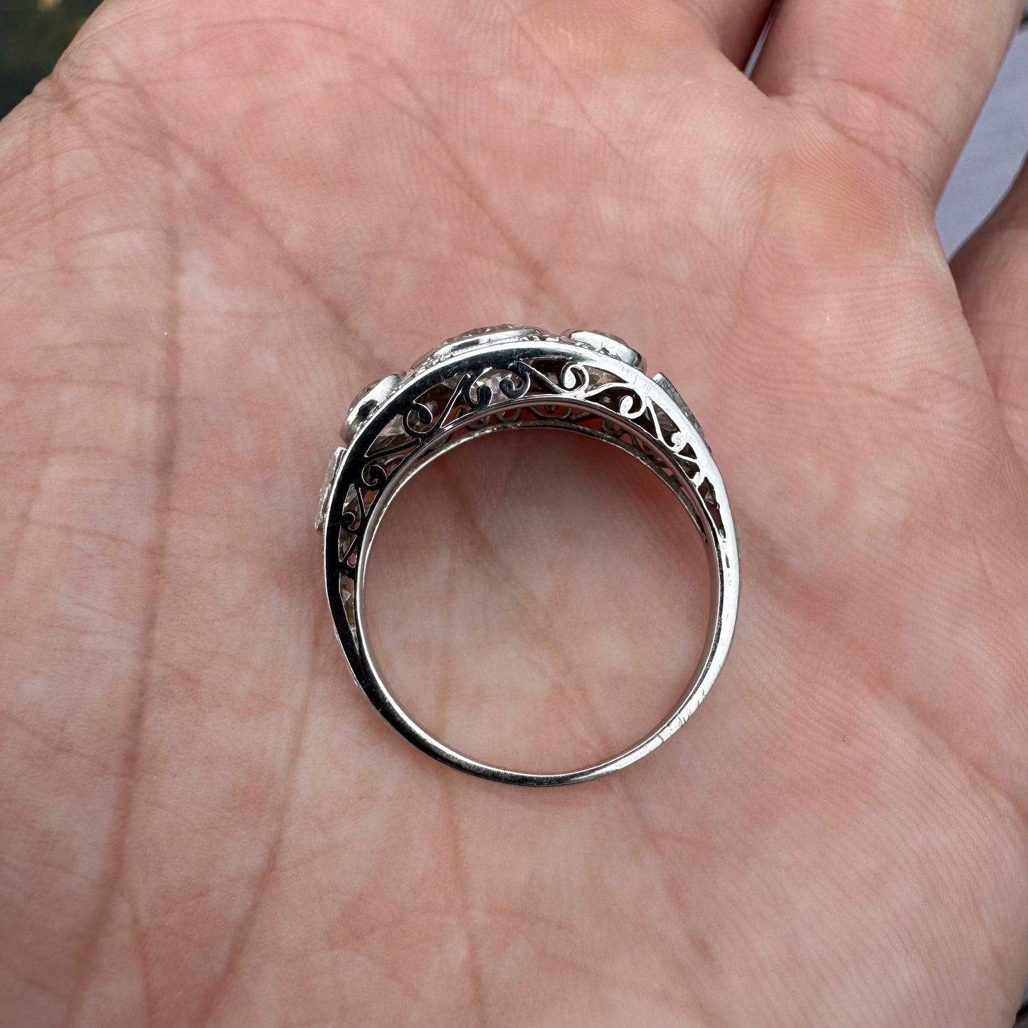 Antique Platinum 2.50ctw Natural Old Cut Diamond Ring (8)