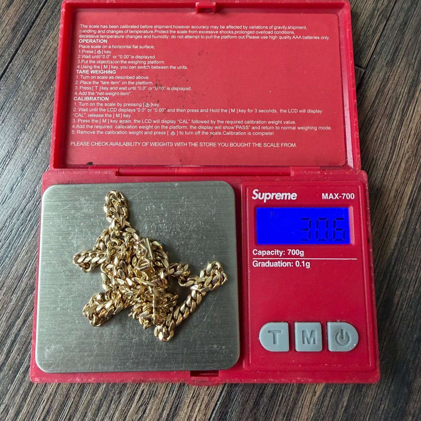 Vintage Solid 14k Yellow Gold Heavyweight Miami Cuban Link Necklace (18”)