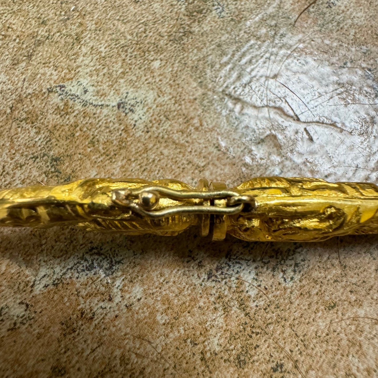 Vintage Pure 24k Solid Gold Asiatic Dragon Knife And Sheath Pendant