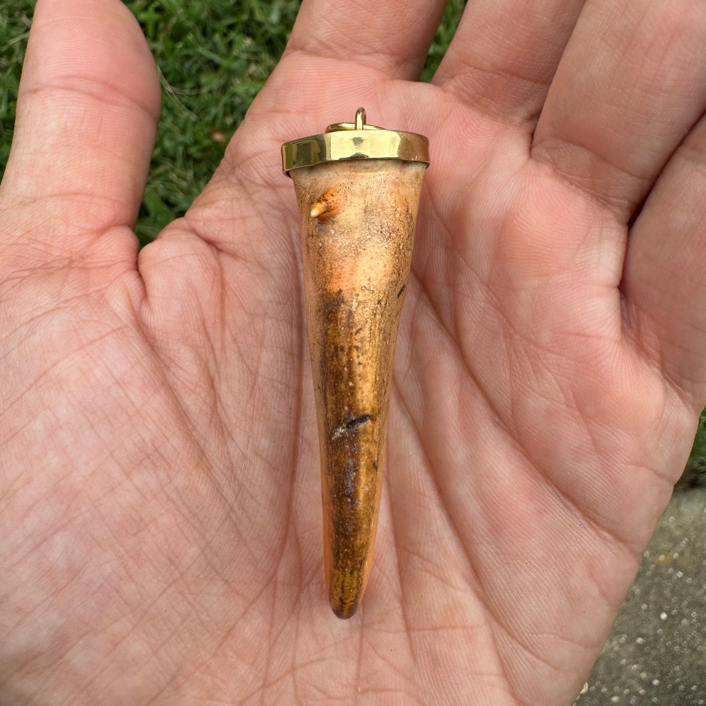 Old 18k Yellow Gold Custom One Of A Kind Handmade Lobster Claw Pendant