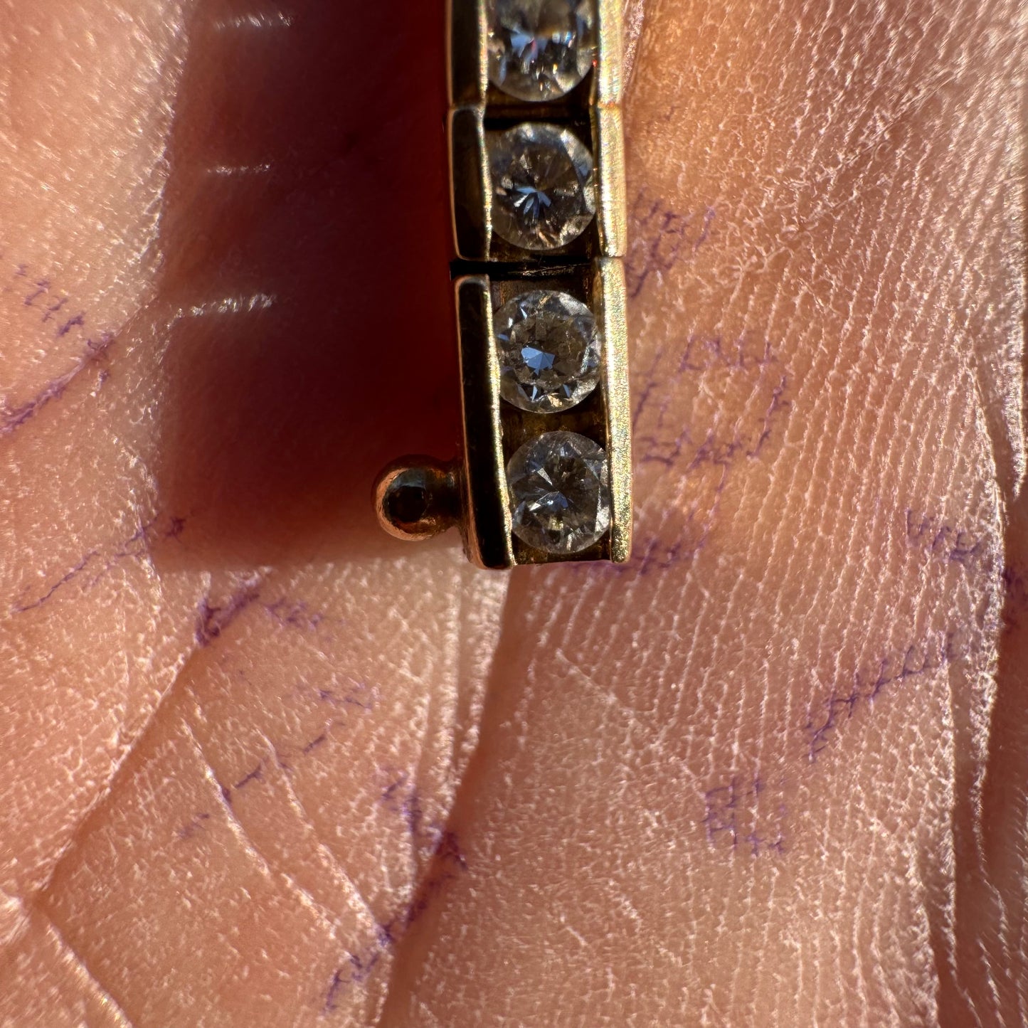 Vintage Solid 14k Yellow Gold 3.5ctw Natural Diamond Tennis Bracelet (6.75”)