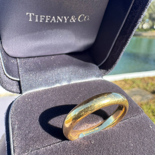 Vintage Tiffany & Co. Solid 18k Yellow Gold Donut Band Ring (10)