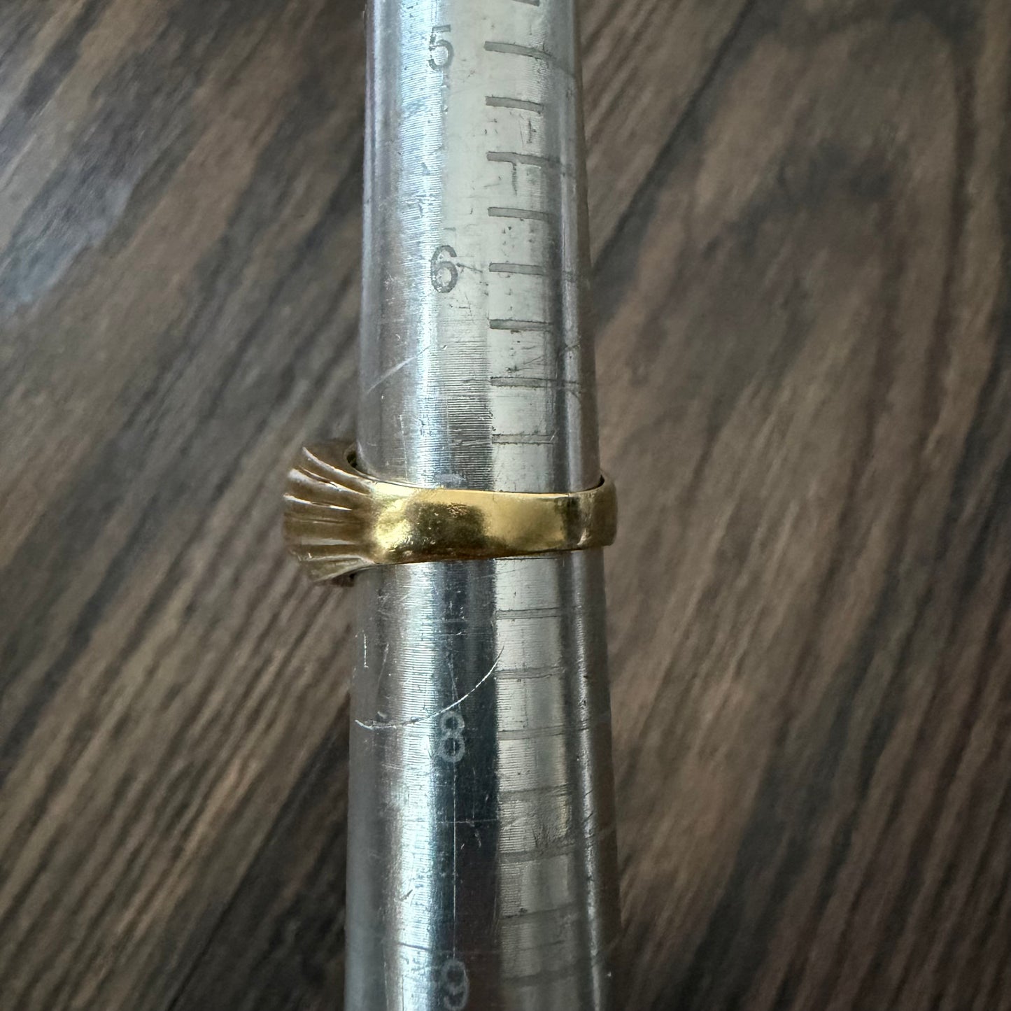 Vintage Solid 18k Yellow Gold Jade And Diamond Ring (7)