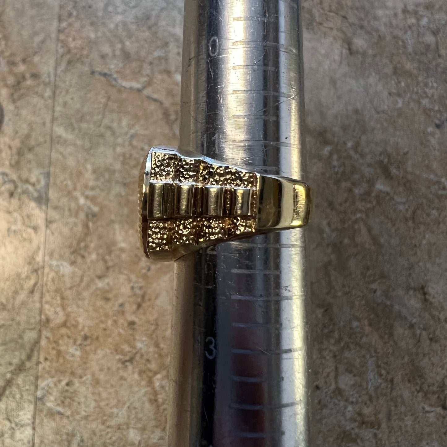 1989 1/10oz Pure .999 $5 Gold Eagle Rolex Style Coin Ring (11.5)