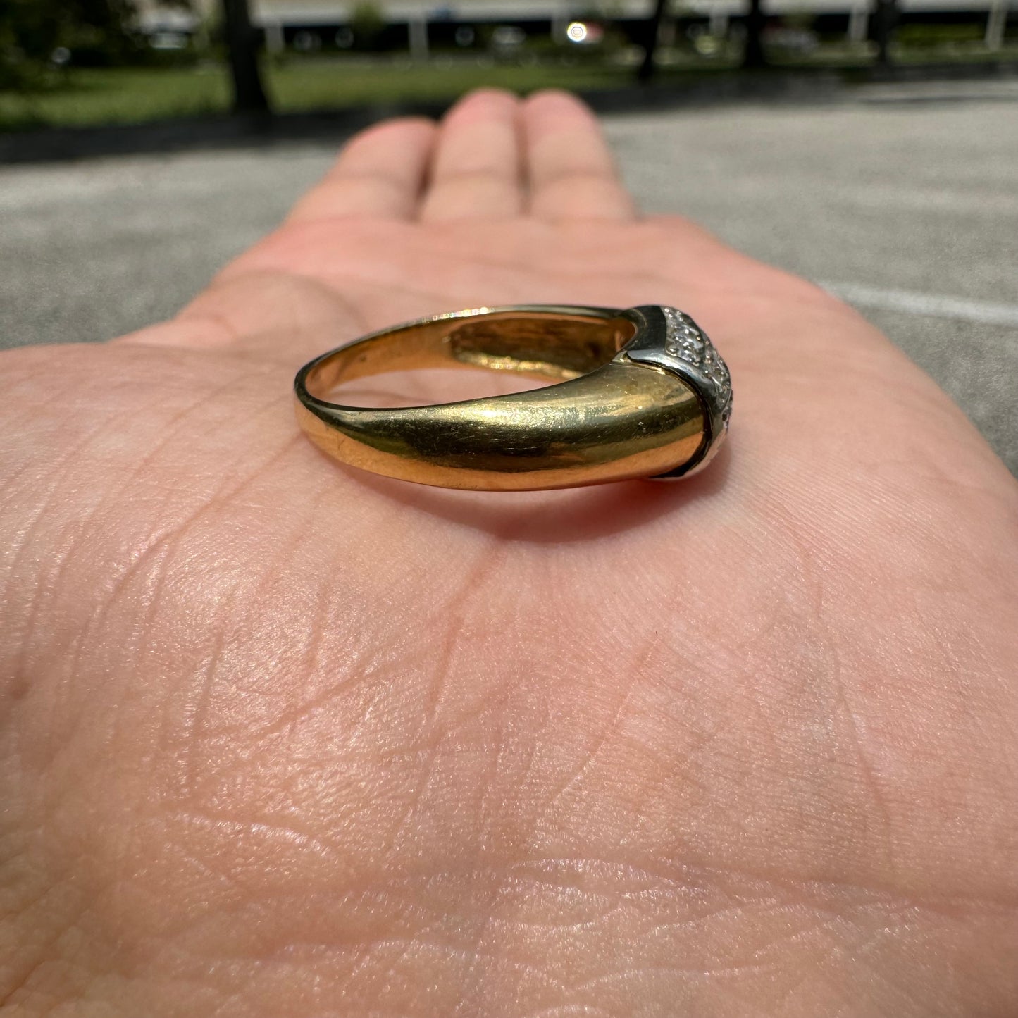 Vintage 14k Yellow Gold 1.0CTW Flawless/VVS1 Natural Diamond Ring (8.75)