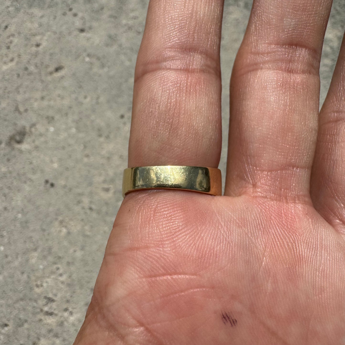 Vintage .73ct Old Euro Cut Natural Diamond Solid Backed 18k Yellow Gold Ring (9.5)