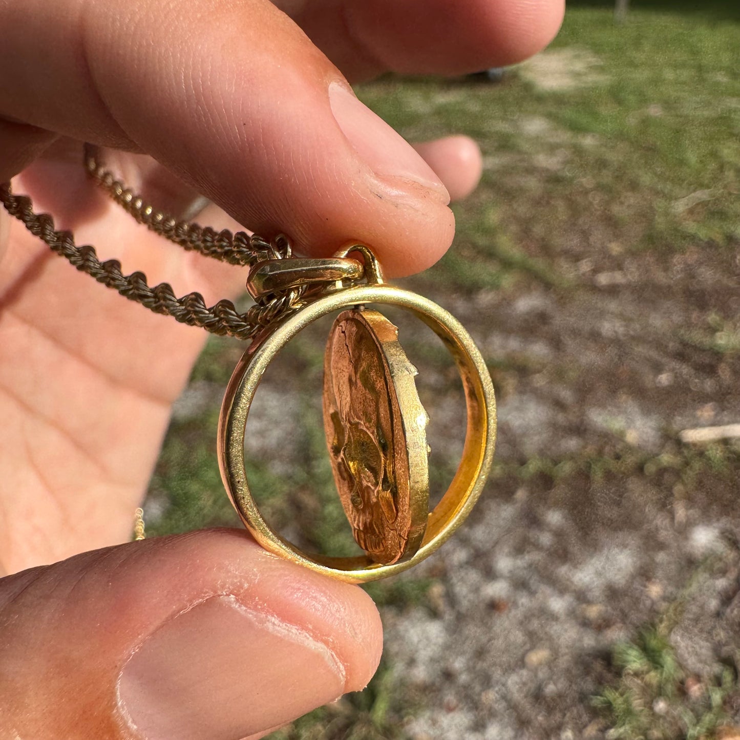 David Yurman Solid 18k Yellow Gold “Life And Death Duality Amulet” Pendant