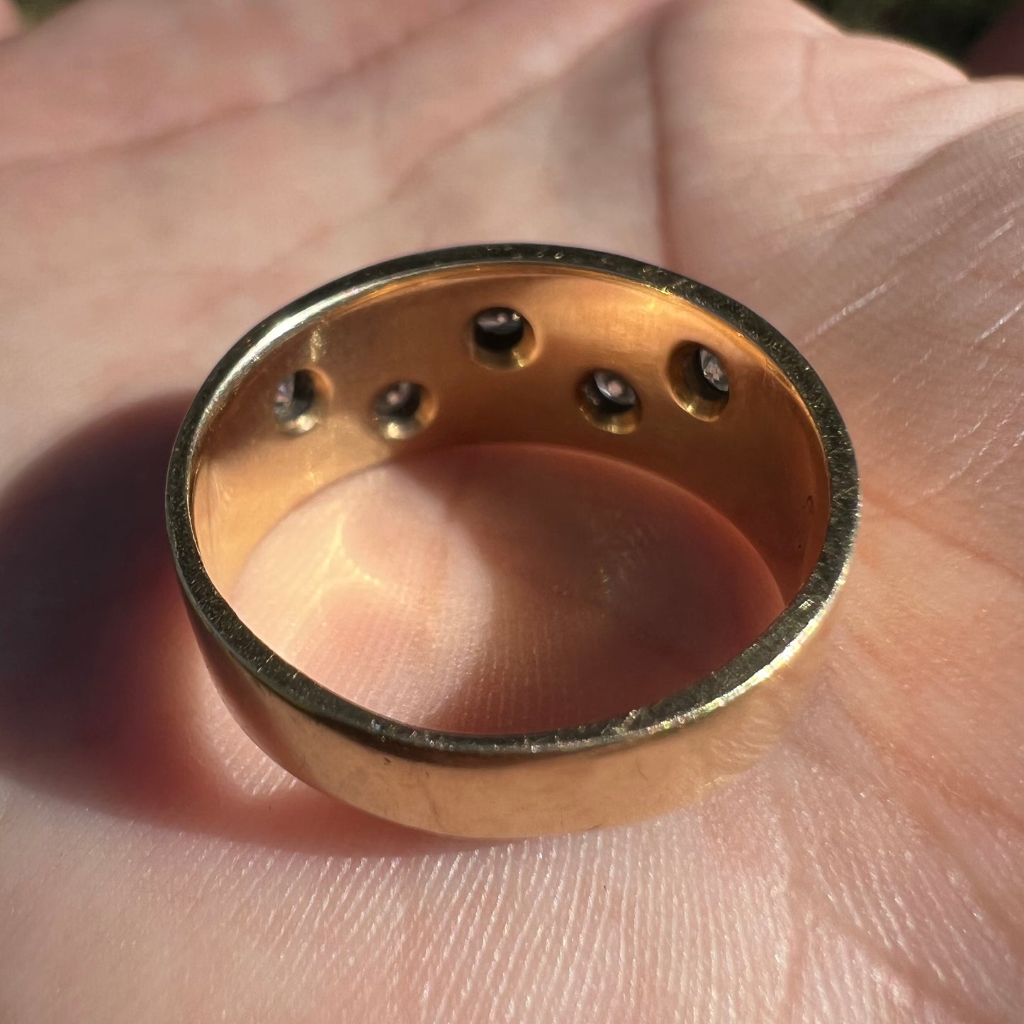 1970’s Raw Alaskan 22k Gold Nugget .50ctw Natural Diamond 14k Ring (9.75)
