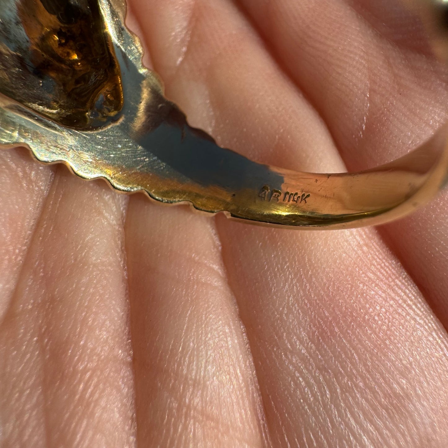 1970’s Solid 14k Yellow Gold 2.0ctw Natural VS Diamond Heavyweight Cluster Ring (12)