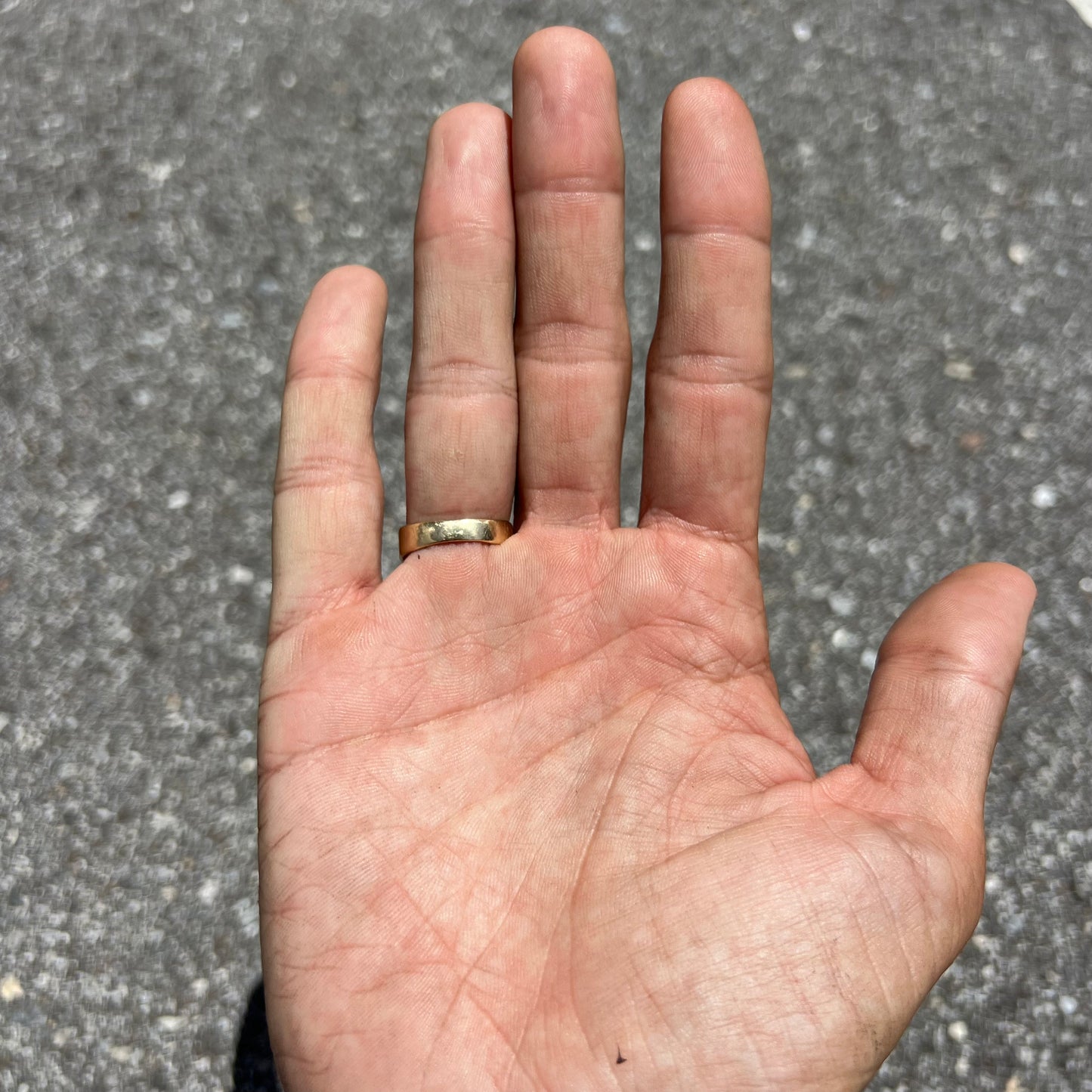 Vintage 14k Solitaire Diamond Freeform Nugget Ring