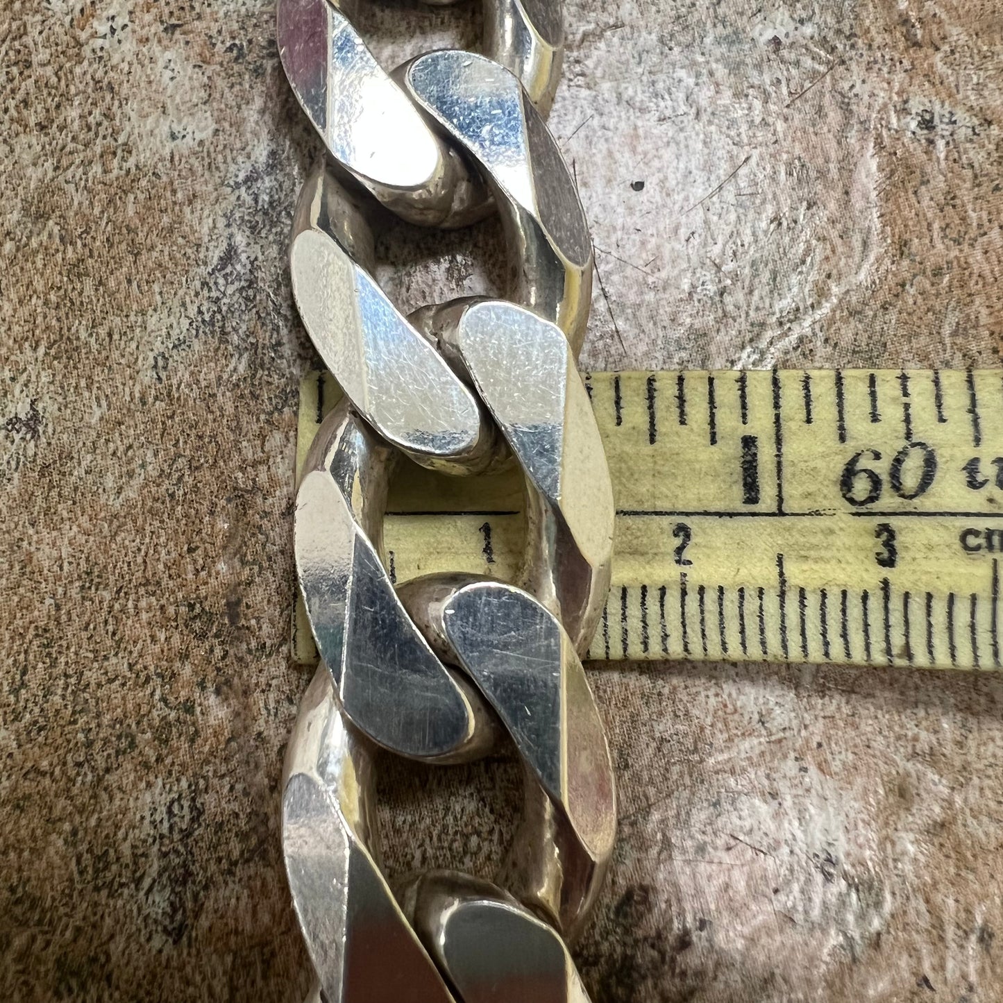 1990’s Solid Sterling/.925 Super Heavyweight Italian Cuban Link Necklace (28”)