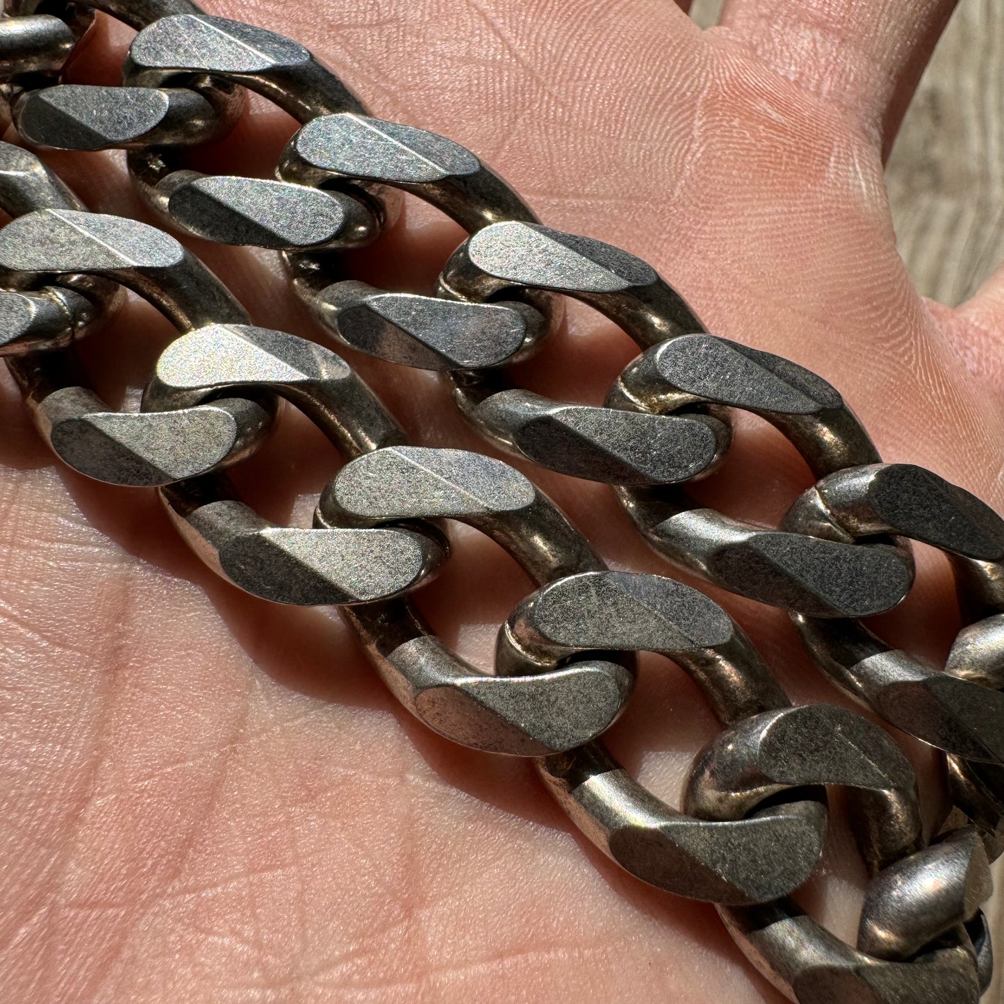 1990’s Italian Sterling/.925 Super Heavyweight (183.4g) Solid Cuban Link Necklace (22”)