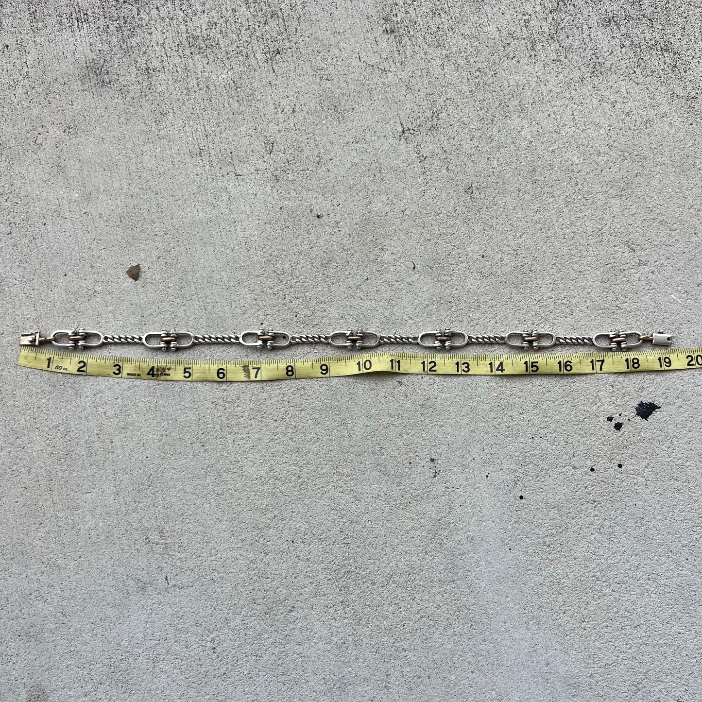 1960’s-80’s Taxco Handmade Sterling Silver Shackled Cuban Link Necklace (19”)