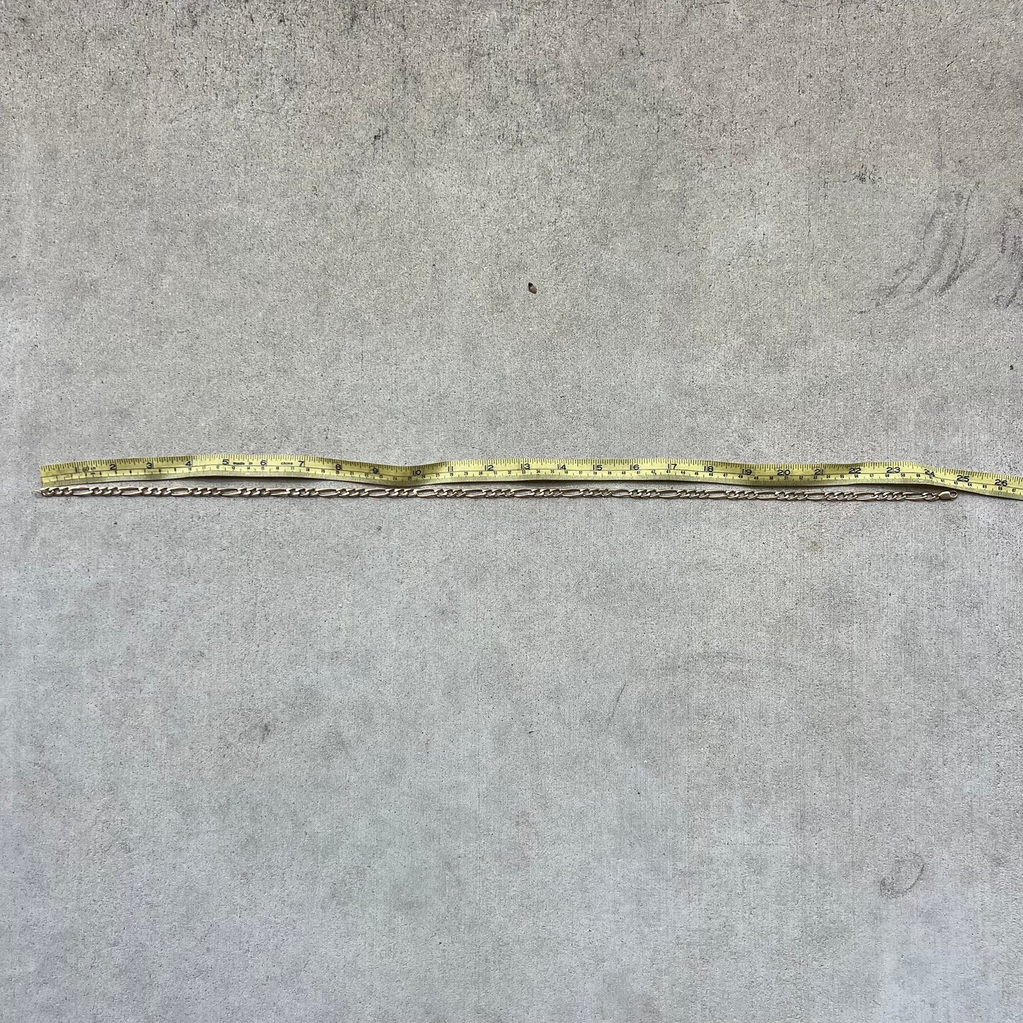Old School Heavyweight Solid 14k Hand Casted Figaro Link Necklace (24.5”)