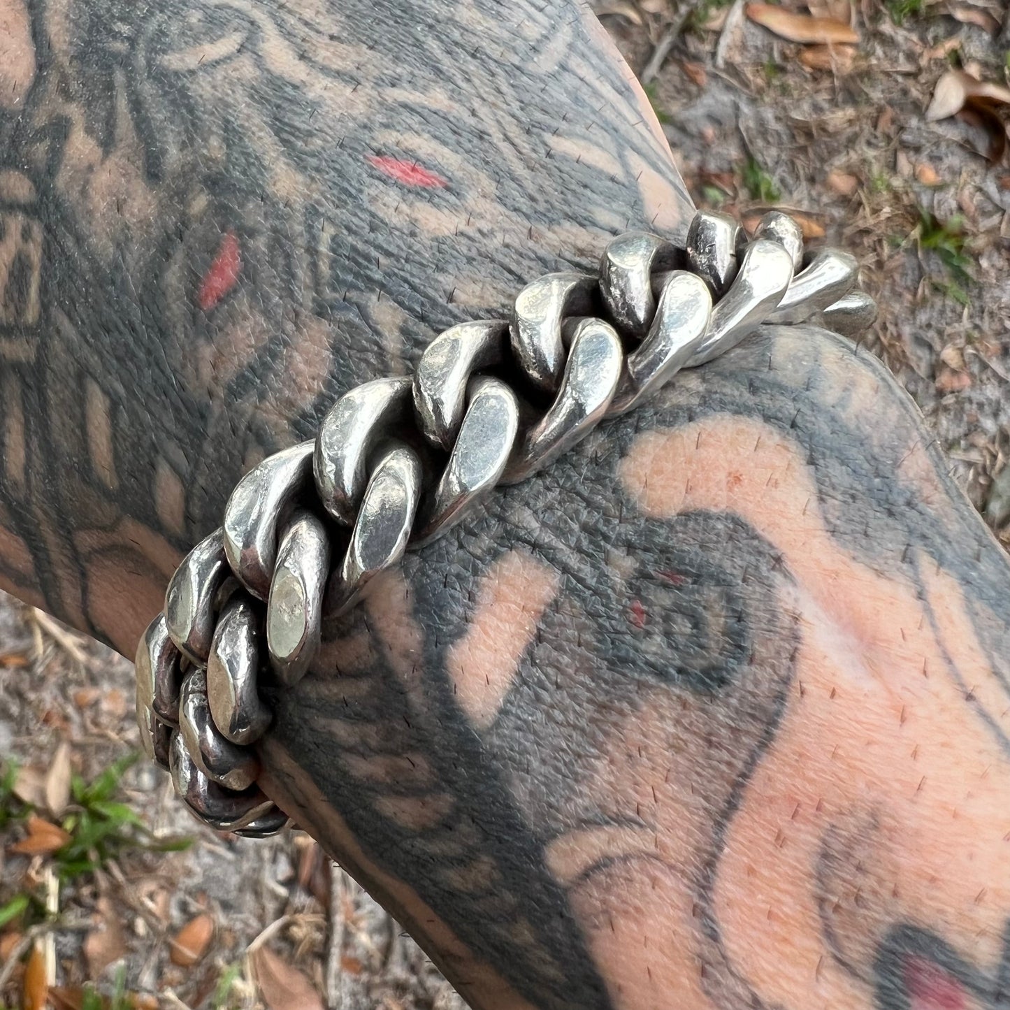 1980’s TAXCO Solid Sterling/.925 Super Heavyweight Handcrafted MIami Cuban Link Bracelet (7.25”)
