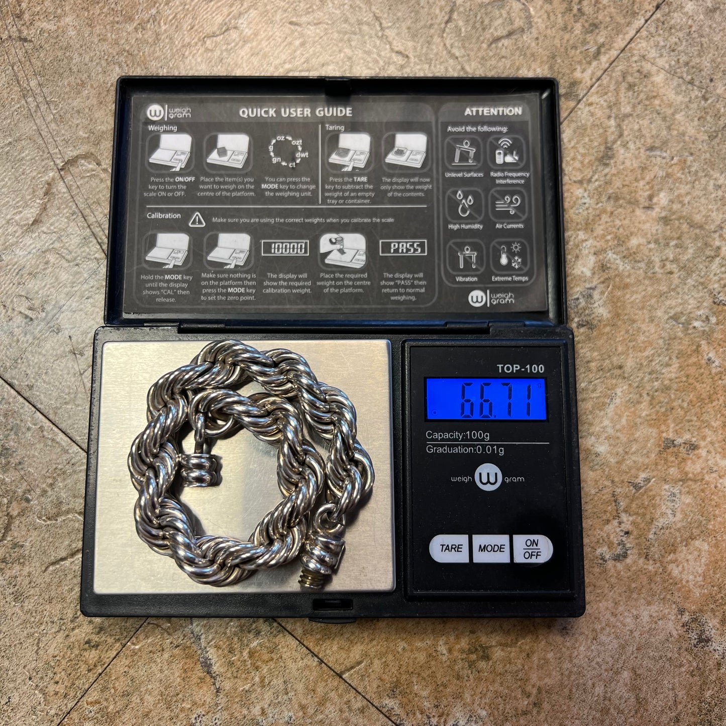 1970’s-80’s TAXCO Solid Sterling/.925 Super Heavyweight Chunky Rope Bracelet With Screw Clasp (8.5”)