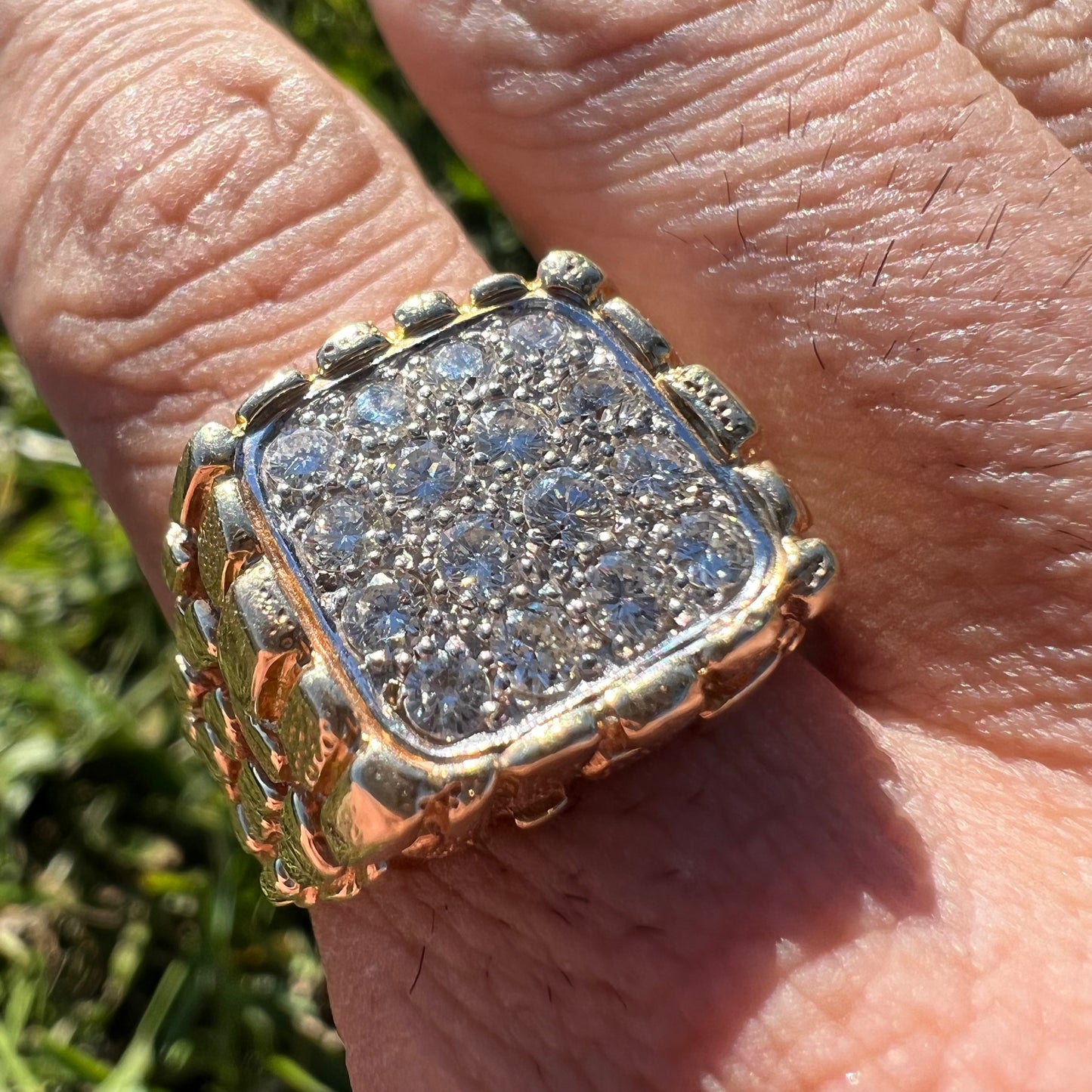 Vintage 14k Yellow Gold 1.25CTW Natural VVS Diamond Nugget Ring (11)
