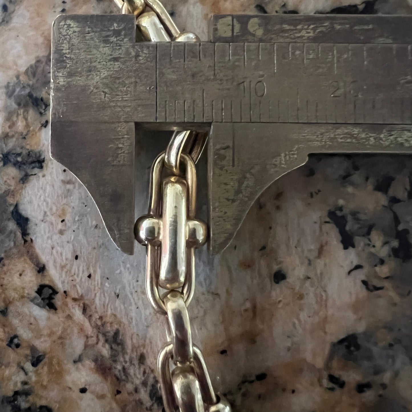 Vintage 14k Yellow Gold Italian Sliding Mariner Link Necklace (20.5”)