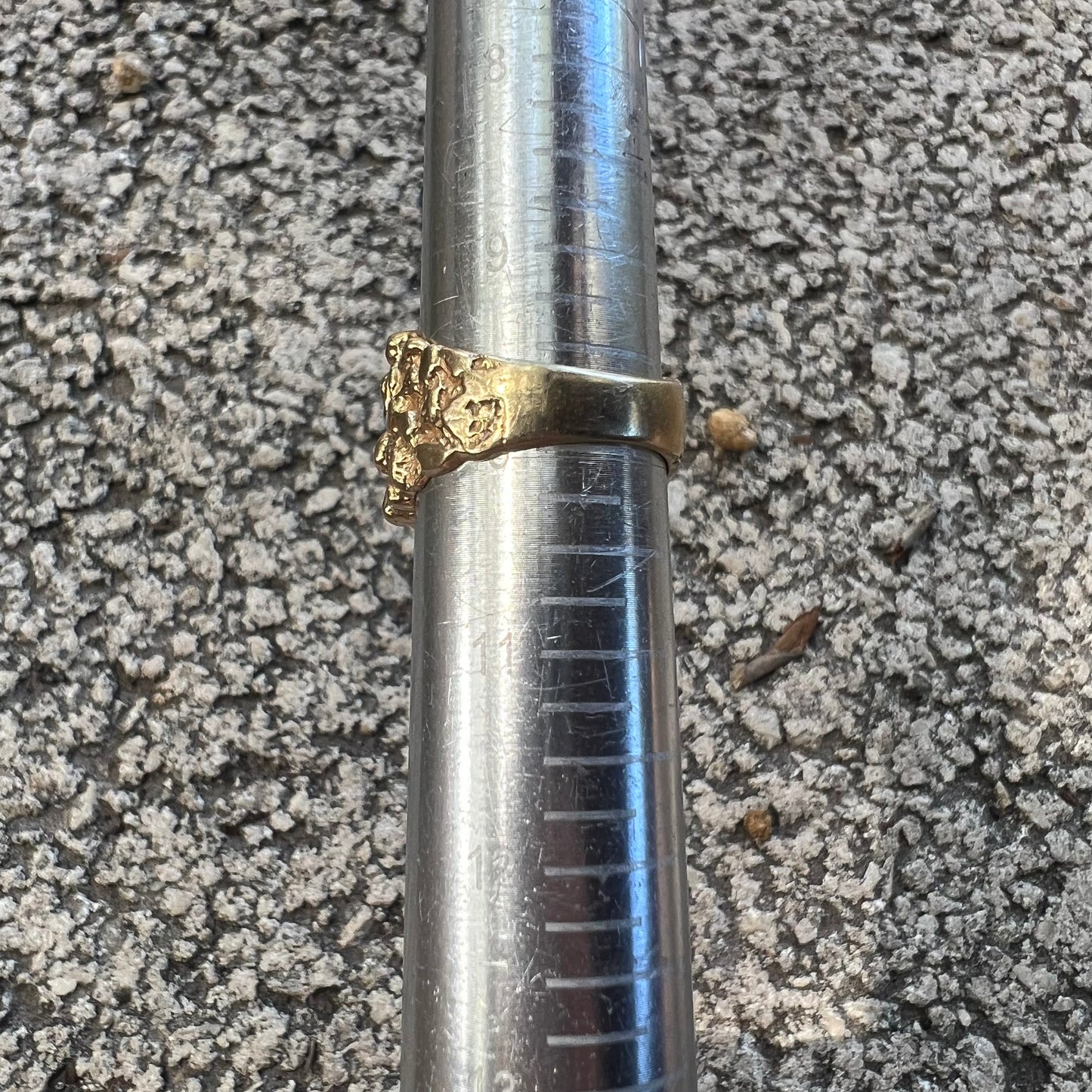 1970’s Custom .75CTW Natural Diamond Flooded 14k Yellow Gold Nugget Ring (10)