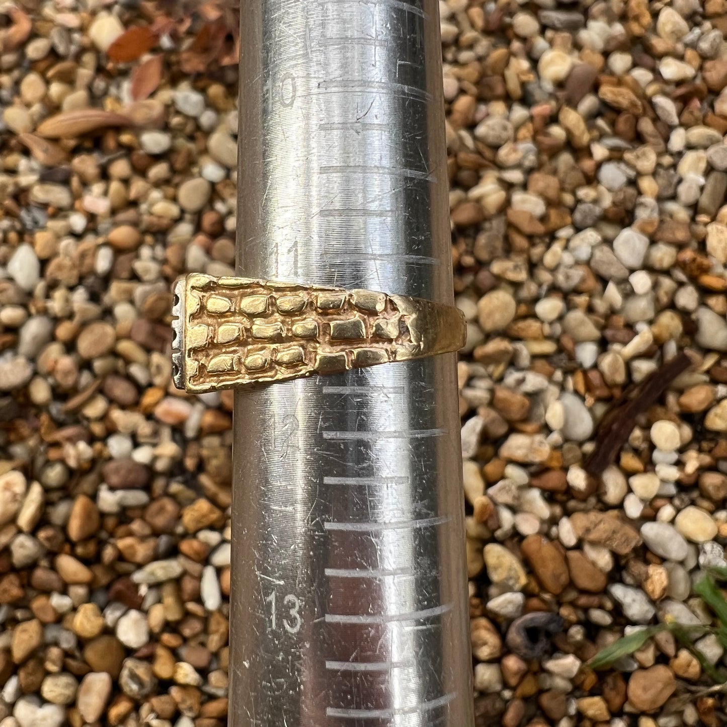1960’s 14k Yellow Gold .75ctw Natural Diamond Nugget Ring (11.5)