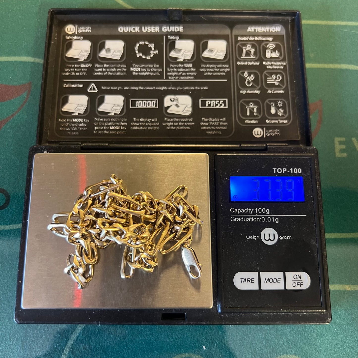 Old School Heavyweight Solid 14k Hand Casted Figaro Link Necklace (24.5”)