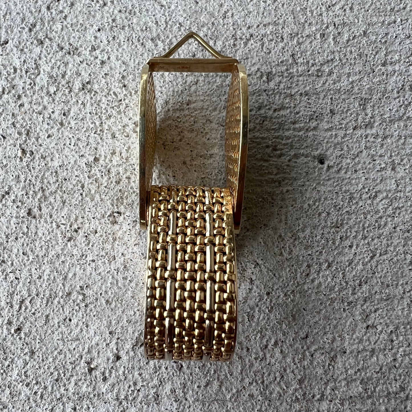 1980’s Solid 14k Gold Basket Weaved Jeweler’s Loupe