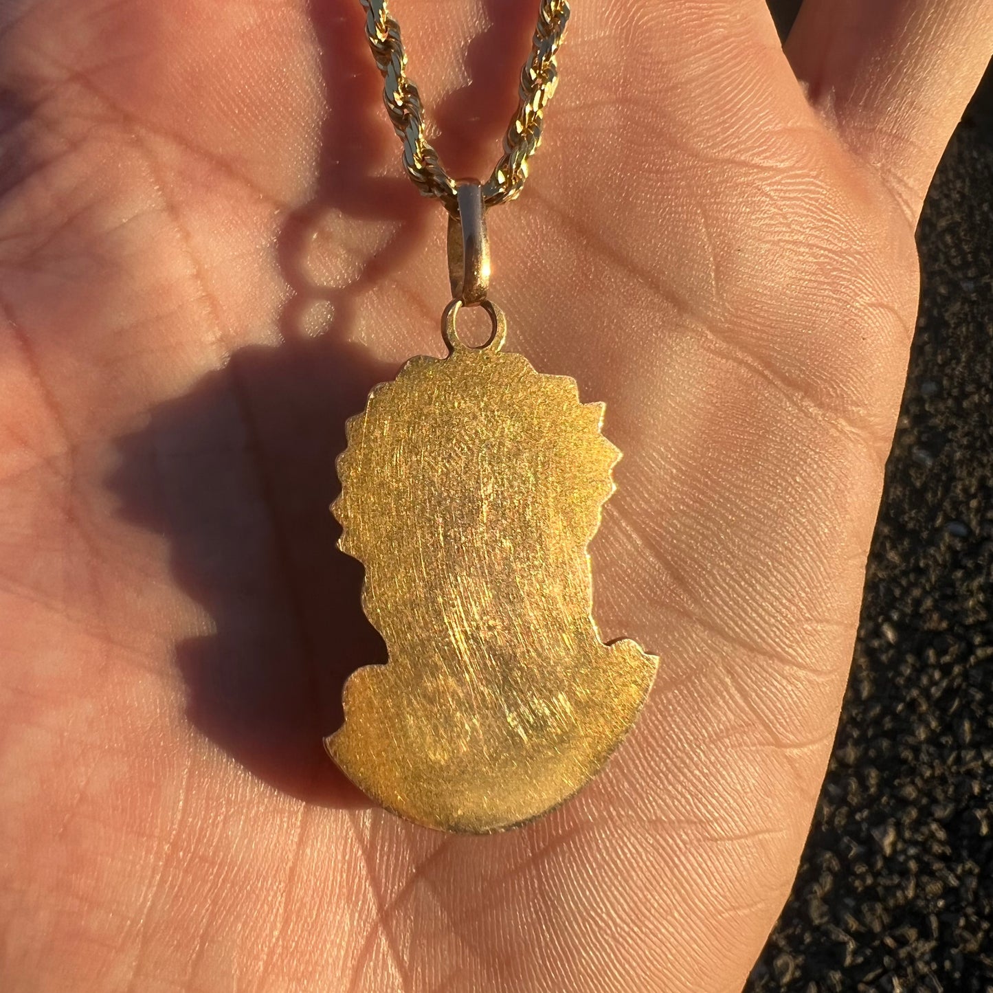 Mid-Century 14k Yellow Gold Suffering Jesus Piece