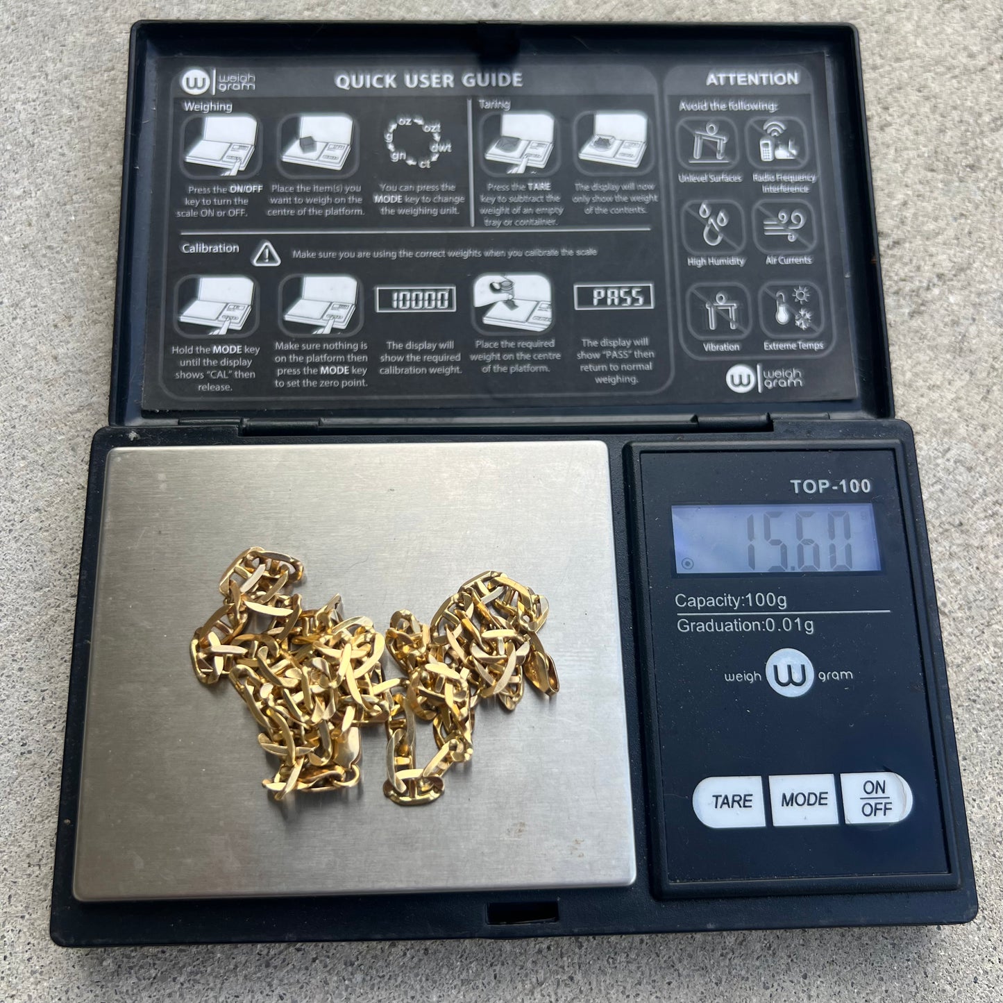1990’s Solid 14k Yellow Gold Beveled Edge Mariner Link Necklace (18”)