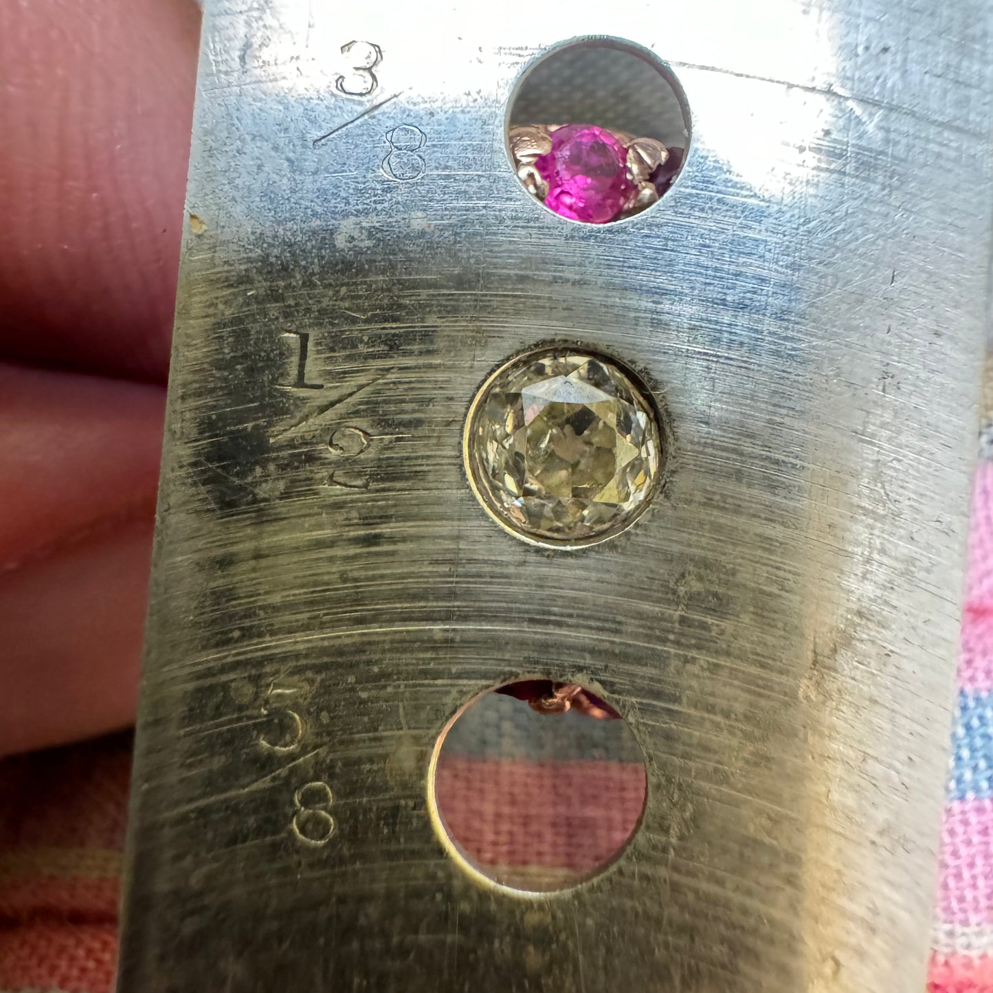 Retro 1940’s 14k Gold .50ct Natural Euro Cut Diamond .60ctw Ruby Tank Ring (9)