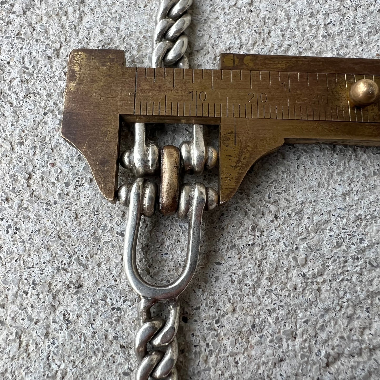 1960’s-80’s Taxco Handmade Sterling Silver Shackled Cuban Link Necklace (19”)