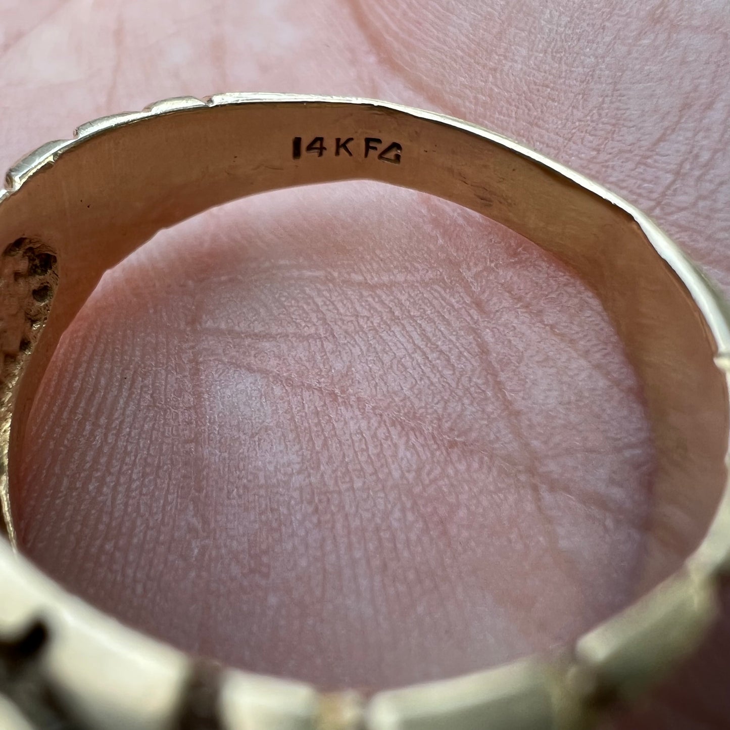 1960’s 14k Yellow Gold .75ctw Natural Diamond Nugget Ring (11.5)