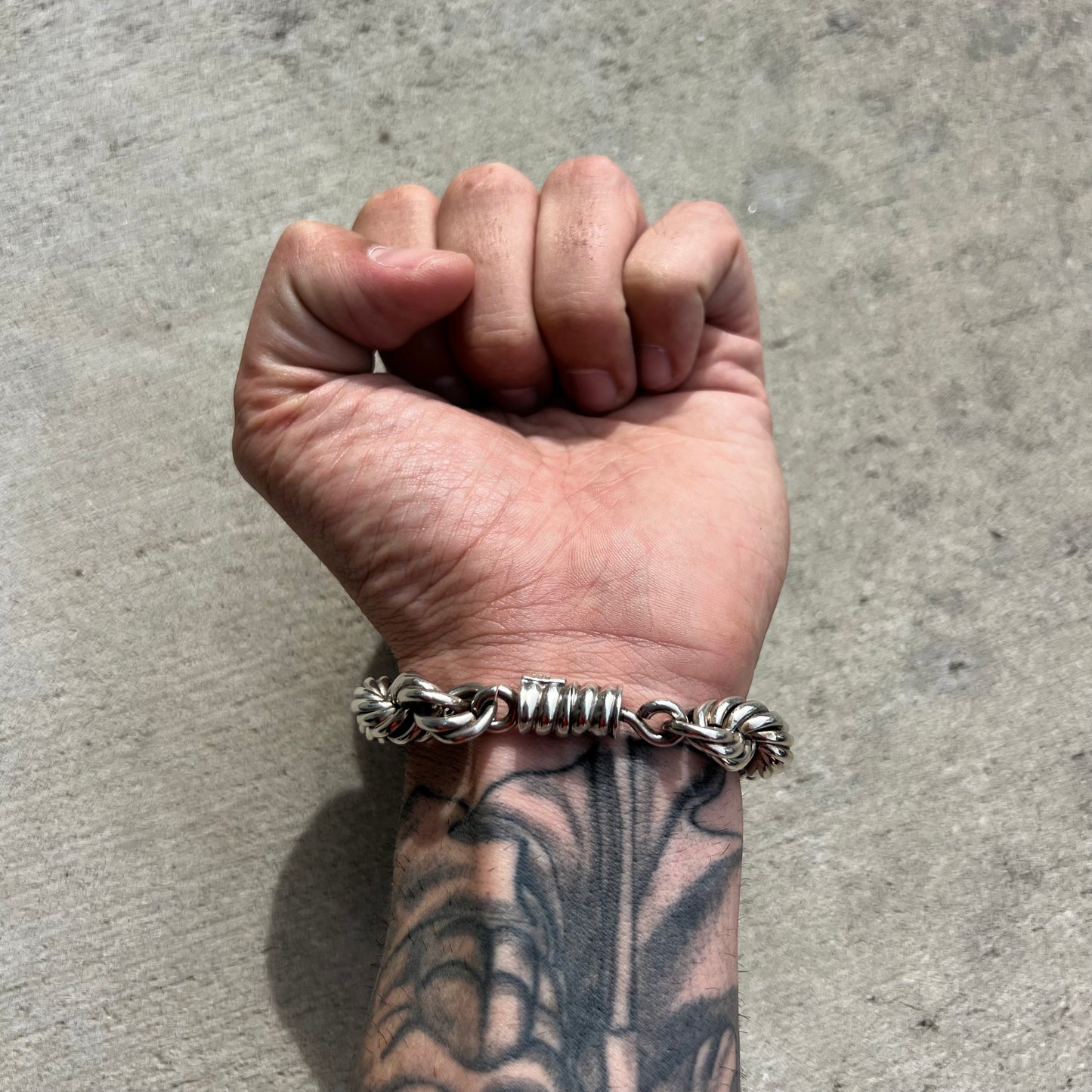 1970’s-80’s TAXCO Solid Sterling/.925 Super Heavyweight Chunky Rope Bracelet With Screw Clasp (8.5”)