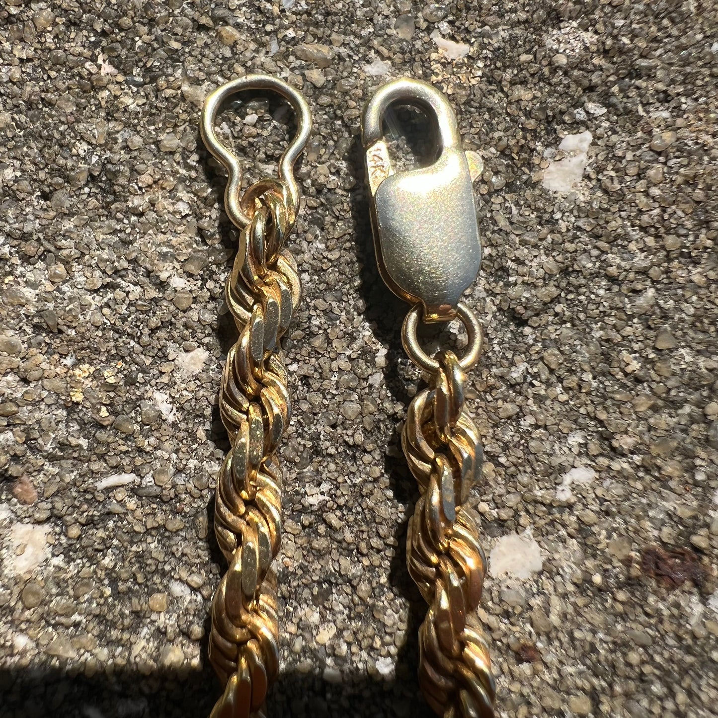 Vintage Solid 14k Yellow Gold Heavyweight Diamondcut Rope Chain Necklace (21”)