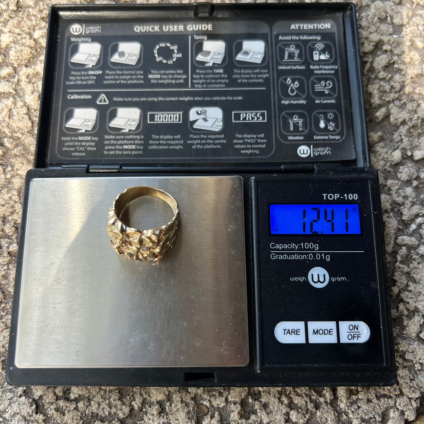 1970’s Custom .75CTW Natural Diamond Flooded 14k Yellow Gold Nugget Ring (10)