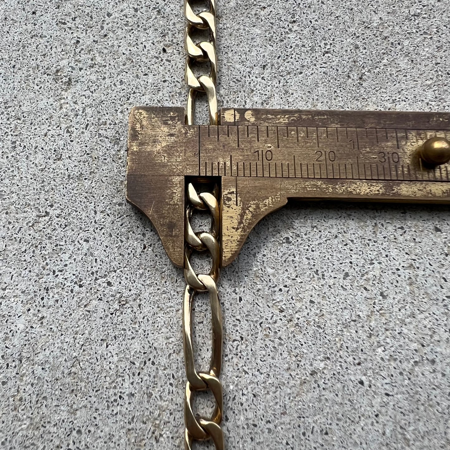 Old School Heavyweight Solid 14k Hand Casted Figaro Link Necklace (24.5”)