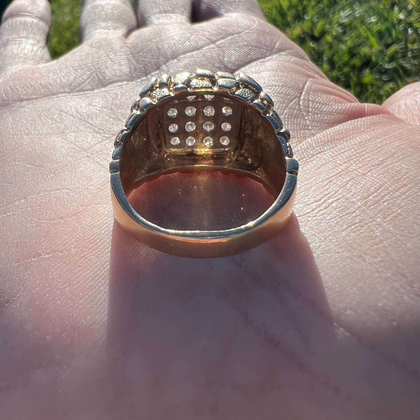 Vintage 14k Yellow Gold 1.25CTW Natural VVS Diamond Nugget Ring (11)