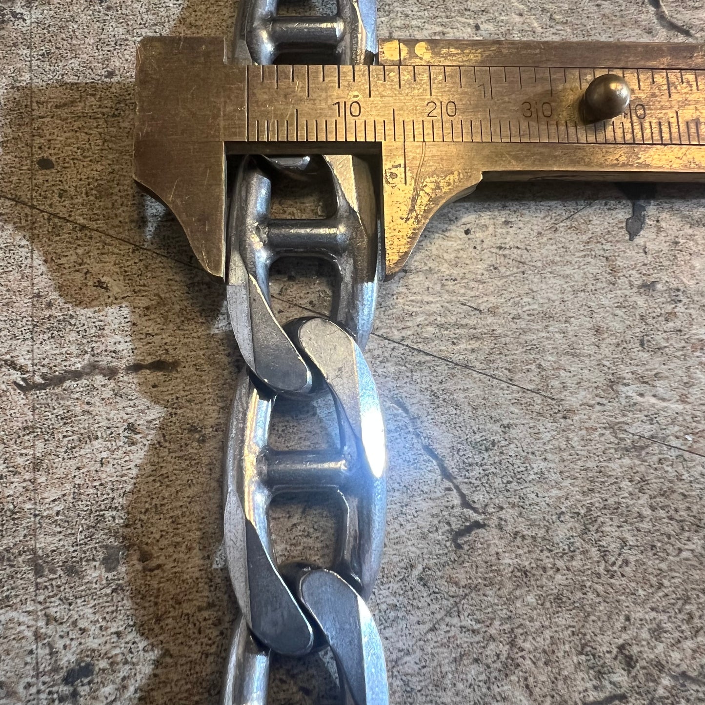1990’s Sterling/.925 Monsterweight Italian Mariner Link Necklace (24”)