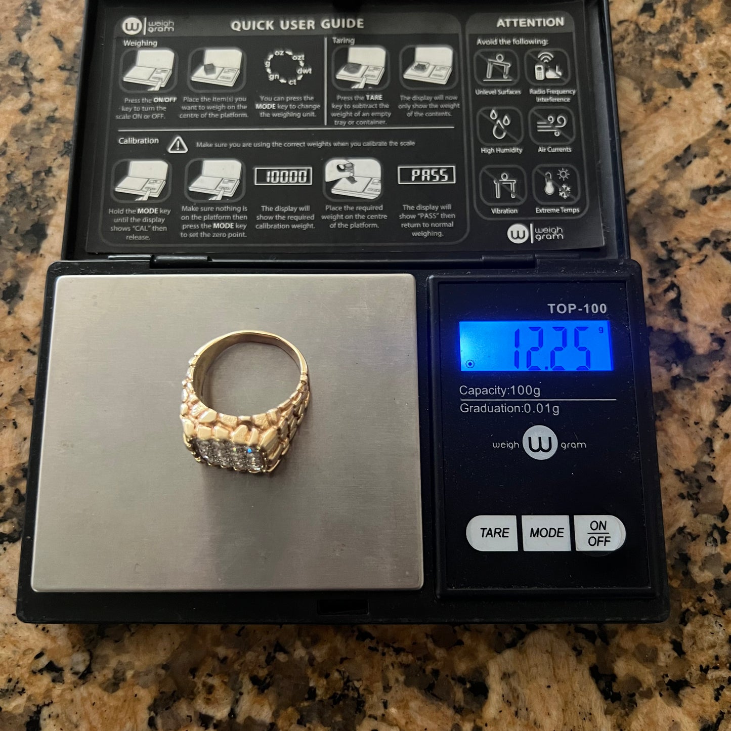 Vintage 14k Yellow Gold 1.25CTW Natural VVS Diamond Nugget Ring (11)