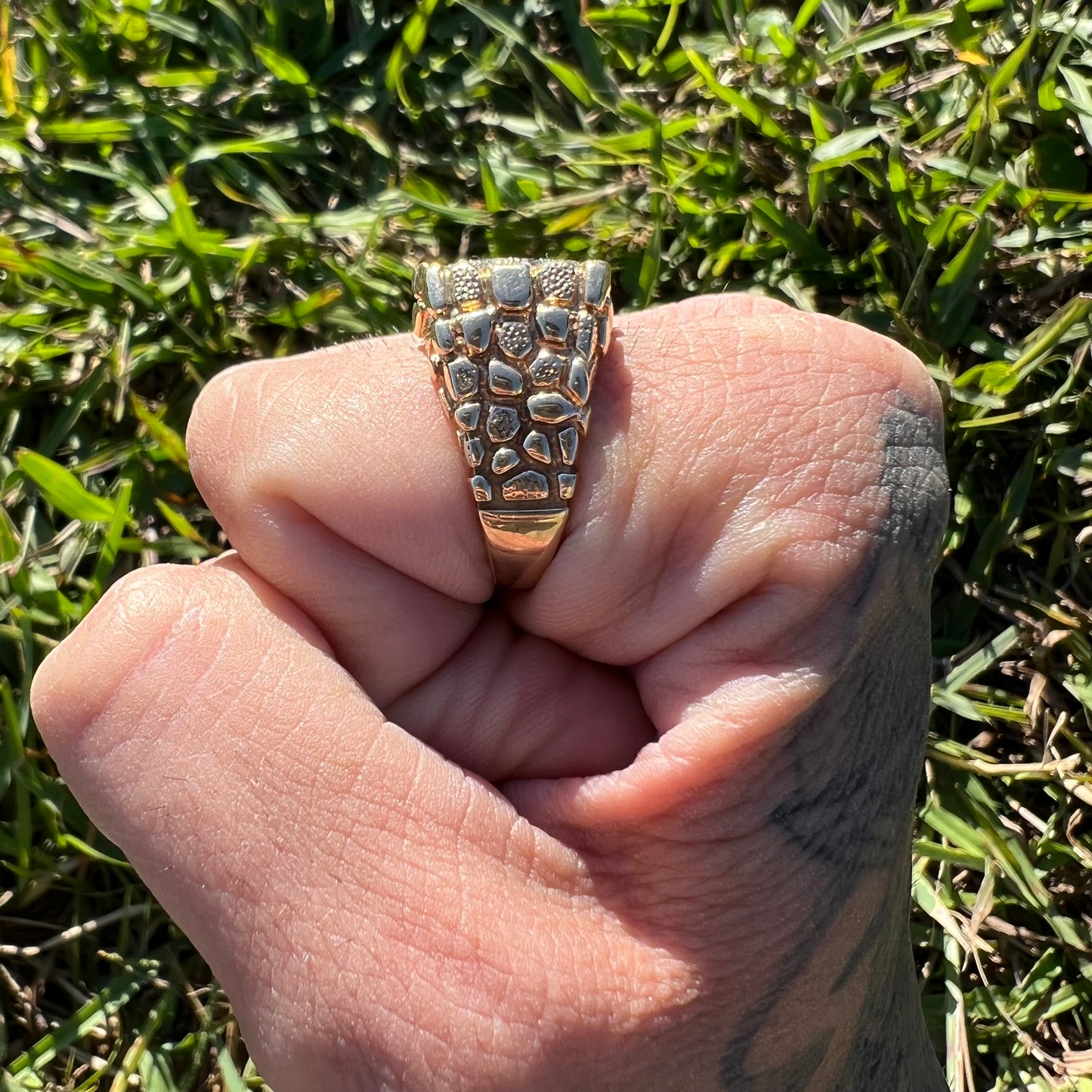 Vintage 14k Yellow Gold 1.25CTW Natural VVS Diamond Nugget Ring (11)