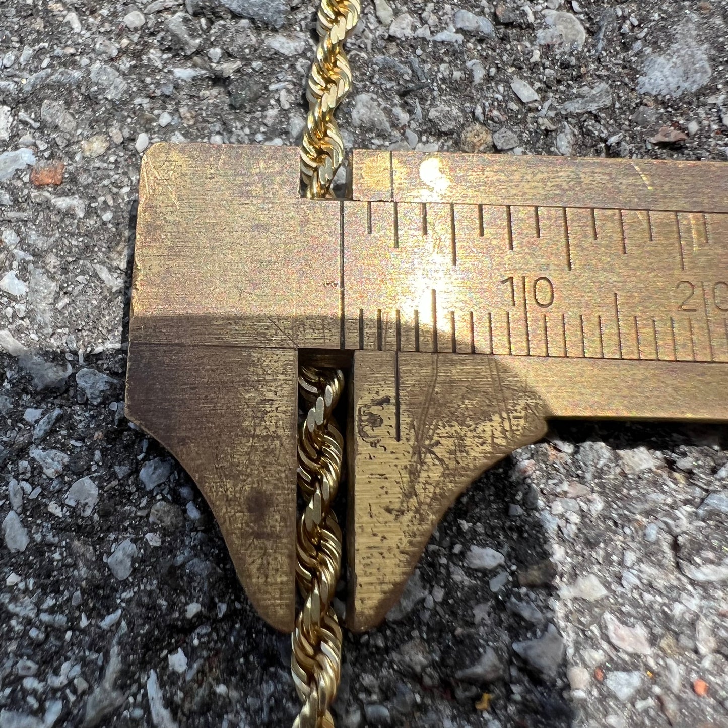 Vintage Solid 14k Diamondcut Rope Chain By Michael Anthony(18”)