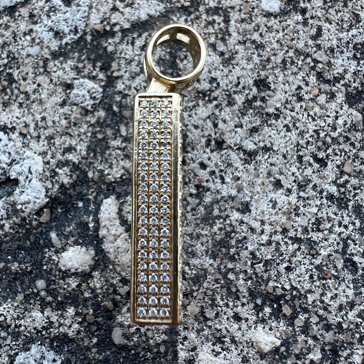 Custom 14k Natural VS Diamond Flooded (4.0CTW) “B” Pendant