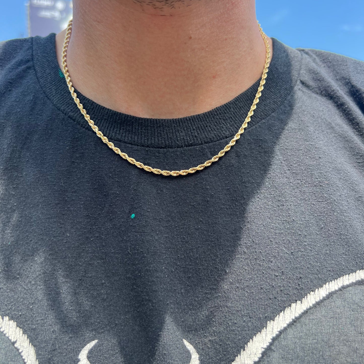 Vintage Solid 14k Diamondcut Rope Chain By Michael Anthony(18”)