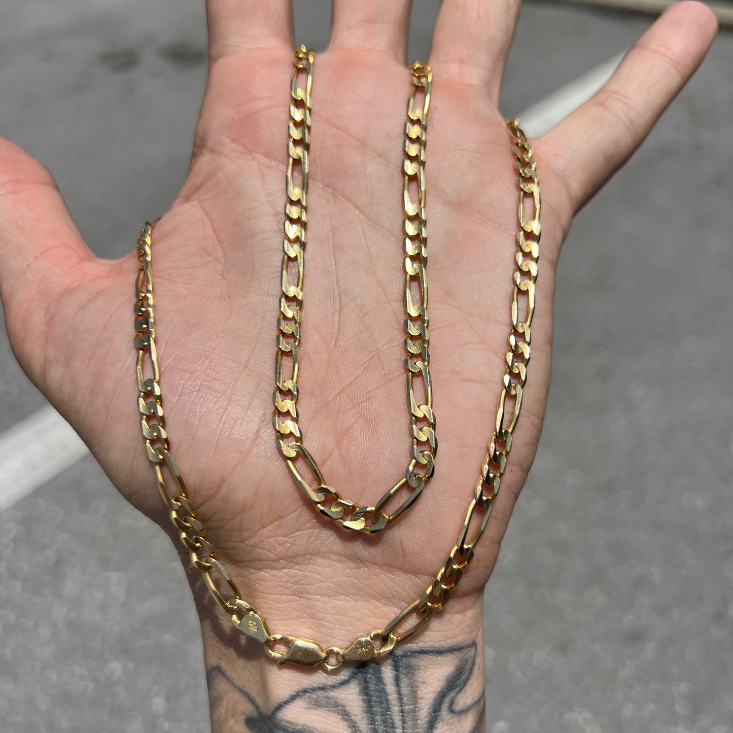 1990’s Solid 14k Italian Figaro Link Necklace (23”)
