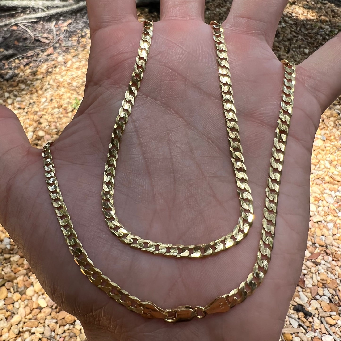 Vintage Solid 14k Cuban Link Chain (22”)