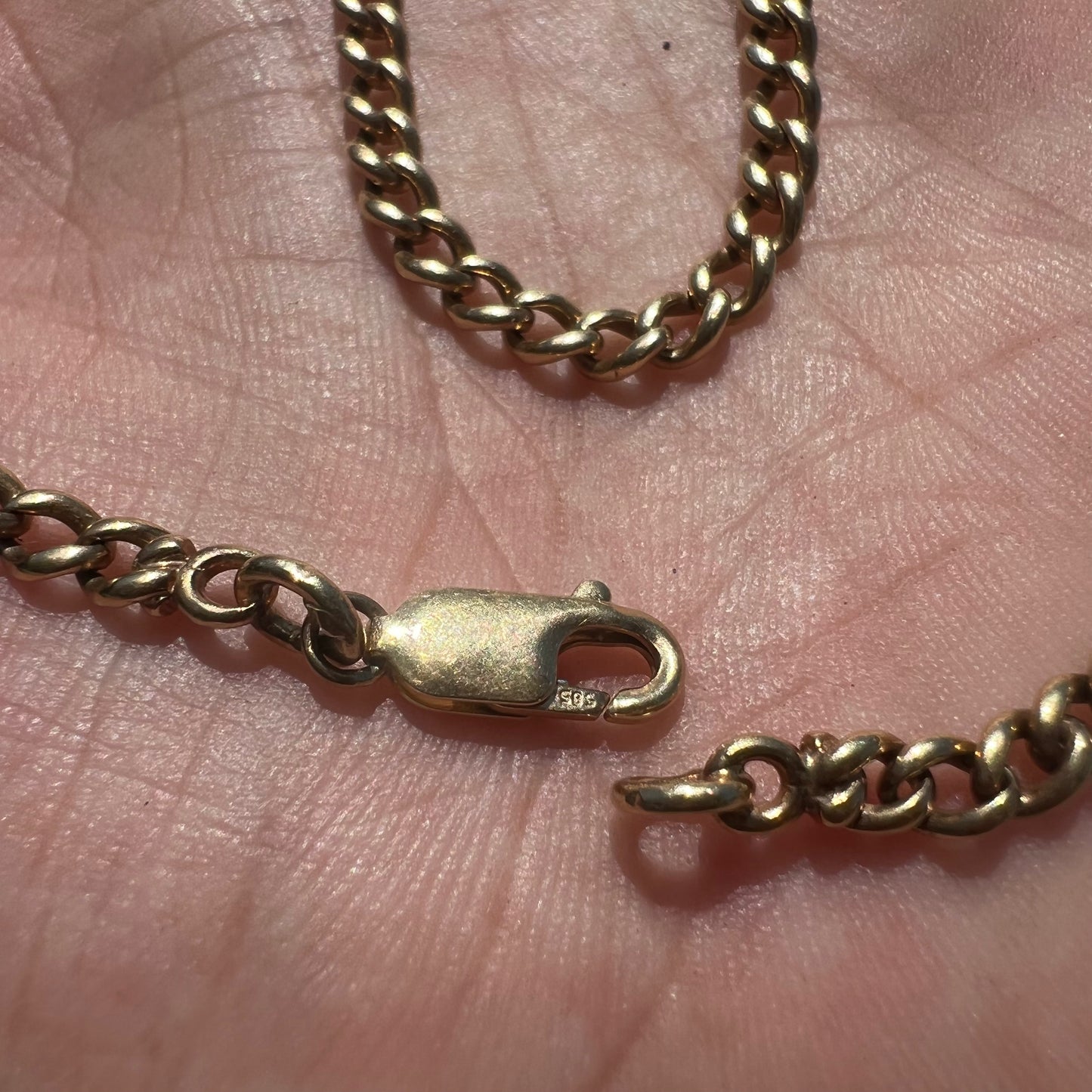 1970’s Handmade Solid 14k Cuban/Curb Link Necklace