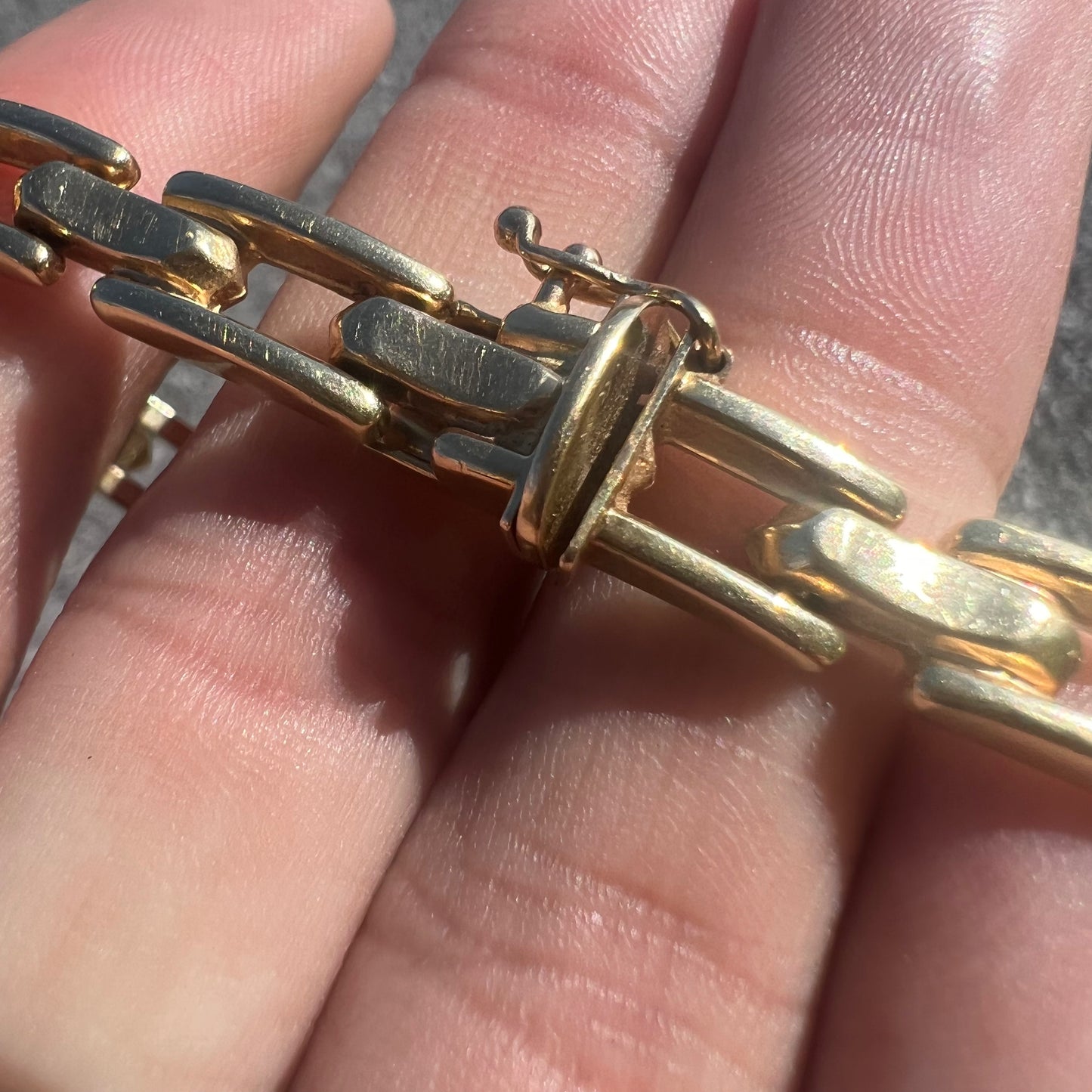 Vintage 14k Italian Triple Tier Bracelet