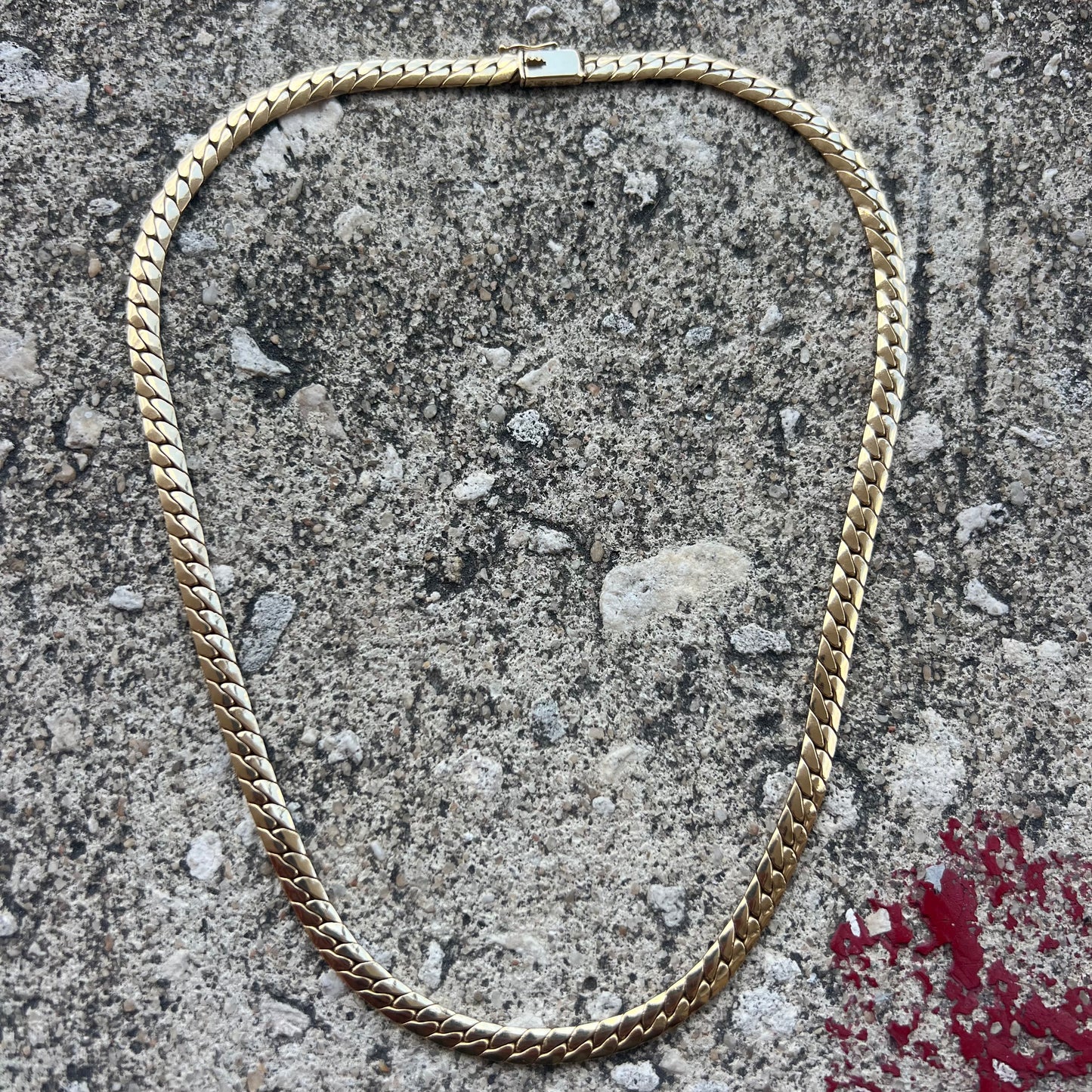1960’s/70’s Solid 14k Sleek Miami Cuban Link Necklace